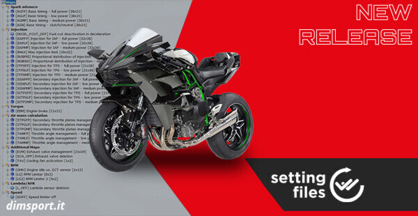 File di settaggio più recenti e aggiornati per Kawasaki Ninja H2