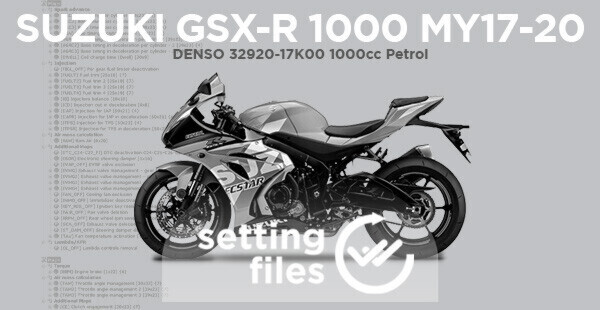 Settaggi di seconda generazione per centralina DENSO installata su SUZUKI GSX-R 1000 MY17-20 149kW