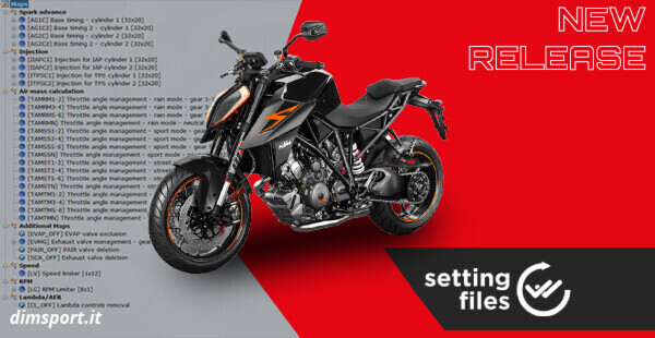 File di settaggio aggiornati per le centraline KEIHIN SH72531