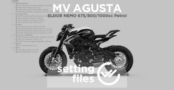Second generation setting files for ELDOR ECUs that equips MV Agusta Euro 4