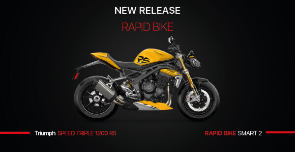 IL CUORE SPORTIVO DI TRIUMPH SPEED TRIPLE 1200 RS BATTE ALL’UNISONO CON RAPID BIKE SMART 2