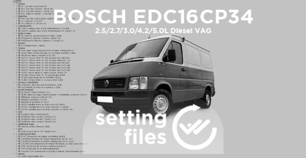 Settaggi di seconda generazione per centralina BOSCH EDC16CP34 (diesel 2.5/2.7/3.0/4.2/5.0L)