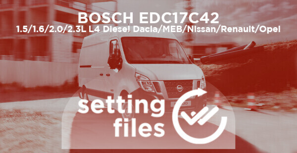 Settaggi di seconda generazione per centralina BOSCH EDC17C42 (L4 diesel 1.5/1.6/2.0/2.3L)